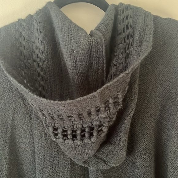 Black Sweater Poncho - Picture 5 of 6